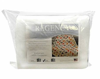 6605B-WHT Regency 100% Polyester Premium Quilt Batting 120in x 90in - Bosal