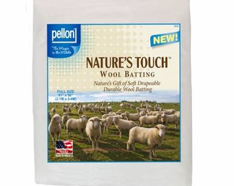 W-81 Pellon Natures Touch Wollvlies Full-sized 81in x 96in - Pellon