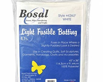 426LFB ouate simple face thermofusible, 4,7 oz, 45 po. x 36 po. - Bosal