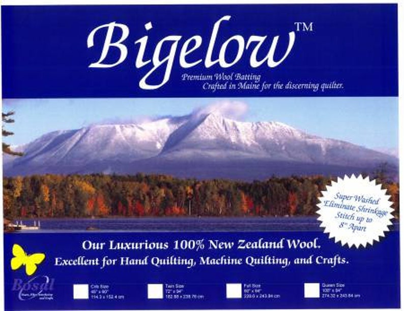 W803B Bigelow 100% Wool Batting 90in x 94in - Bosal