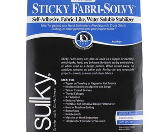 457-01 - Sticky Fabri Solvy 20in x 1yd - Sulky