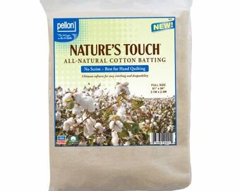 N-81P Pellon Nature's Touch 100 % coton naturel sans canevas 81 po. x 96 po. - Pellon