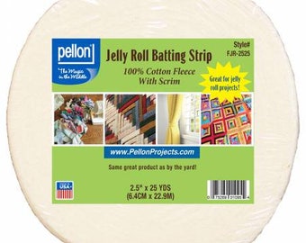 FJR-2525 Pellon Baumwolle Mit Scrim Jelly Roll Volumenvlies 5,5 x 25m - Pellon