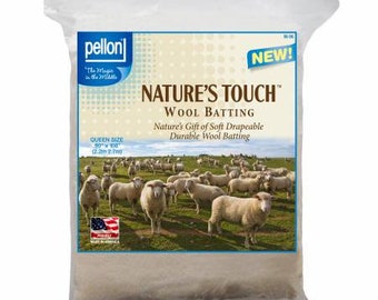 W-96 Pellon Natures Touch Bateo de lana tamaño Queen 90 x 108 pulgadas - Pellon