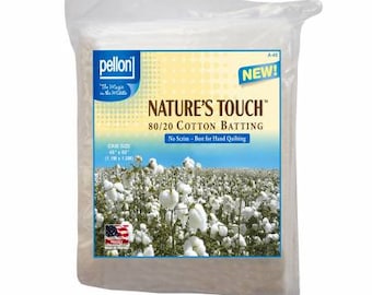 A-45 - Pellon Natures Touch Natural Blend 80/20 Cuna de bateo Tamaño 45 x 60 pulgadas - Pellon