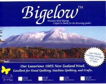 W804B Bigelow 100% bateo de lana 108 pulgadas x 94 pulgadas - Bosal