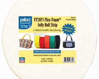 FF8JR-22520 - Flex-Schaumstoff Einseitig Aufschmelzende Jelly Roll-Streifen 2,25 in x 20 yds - Pellon