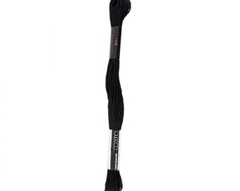 Cosmo Cotton Embroidery Floss 8m Skein - Black