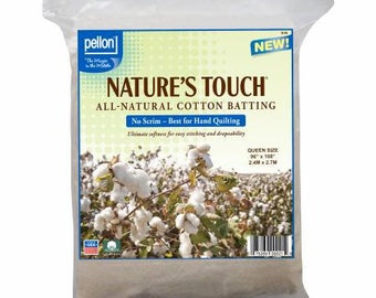 N-96 Pellon Natures Touch 100% cotone naturale battuta Queen-size 90 x 108 pollici - Pellon