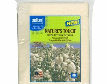 Ouate en coton naturel FNCP3445 avec canevas, taille artisanale - Pellon