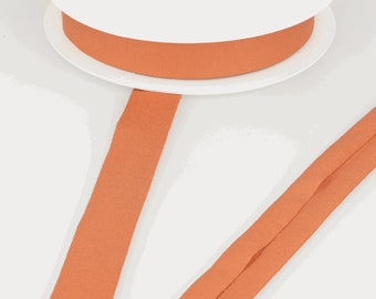 Orange - Jersey Stretch Schrägband - 20mm