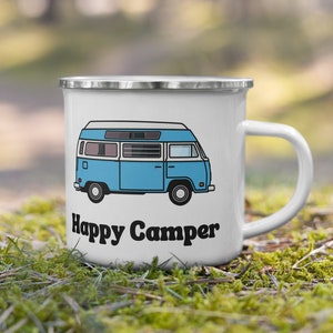 Happy Camper Enamel Mug