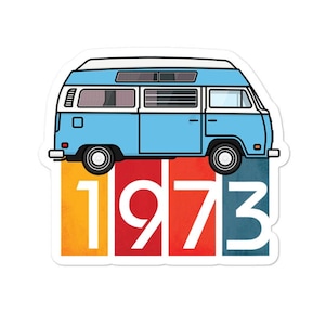 Cali Blue Bus 1973 Sticker