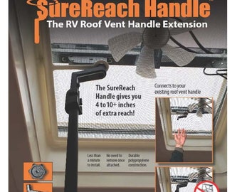 SureReach-knop en krukasverlenging handgreep voor camperdak - Ergonomisch - Duurzame dakventilatiehendels voor bagageaanhangwagen - Universele plafondventilatie voor campers