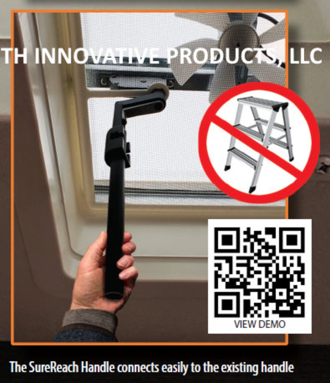 Surereach Knob and Crank RV Roof Vent Handle Extension Ergonomic