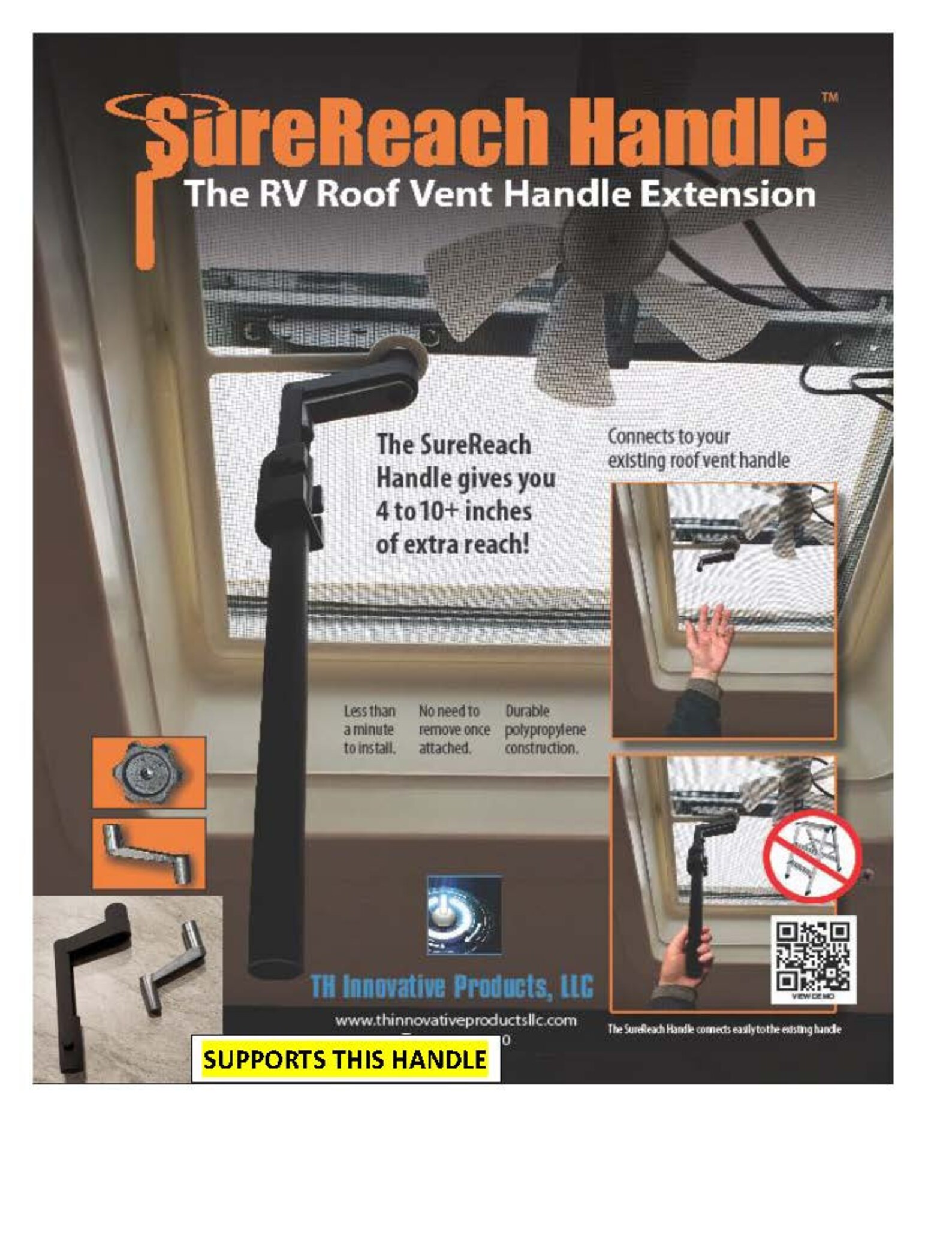 Surereach Crank Style RV Roof Vent Handle Extension Etsy