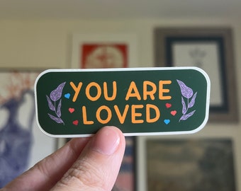 You are loved Vinyl Sticker - tian sticker for Laptops, Bibles, Water Bottles, and Notebooks | Faith Sticker
