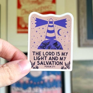 The Lord is my light and my salvation Psalm Vinyl Christian Sticker | Bible Verse | Faith stickers | Religious decals, Jesus | Boho Stickers