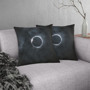 Total Solar Eclipse Not Average, Throw Pillow, Case and Cover, Indoor Throw Pillow, Outdoor Patio Waterproof Pillow, Made In USA