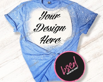 Gildan SoftStyle Heather Royal Mockup 64000