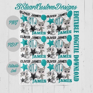 Boy Fox Sublimation Template Design