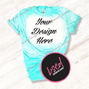 Gildan SoftStyle Heather Seafoam Mockup 64000