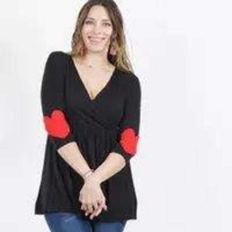 Valentine Heart Patch Elbow Tunic