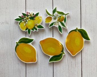 Lemon Magnets - Lemon decor - Lemon Stuff - Summer Decor - Lemon Lover - Kitchen Magnets - Yellow Decor - Lemon Lover