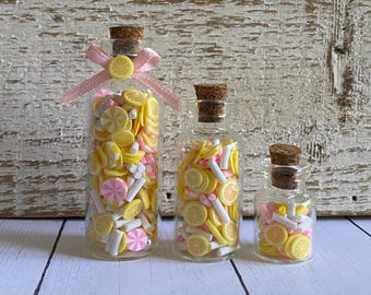 MINI Jars - Pink Lemonade - Lemon MINI Jars - Pink Lemonade MINI Jars - Small Jars - Tiered Tray Decor
