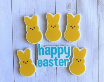 Easter Magnets - Easter Decor - Easter Stuff - Easter Basket Filler - Easter Gift - Peep Magnets - Easter Peeps - Refrigerator Magnets