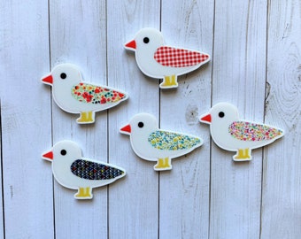 Bird Magnets - Seagull Magnets - Bird Lover Decor - Beach Decor - Summer Decor - Bird Stuff - Bird Gift - Beach Gift - Seagull Lovert
