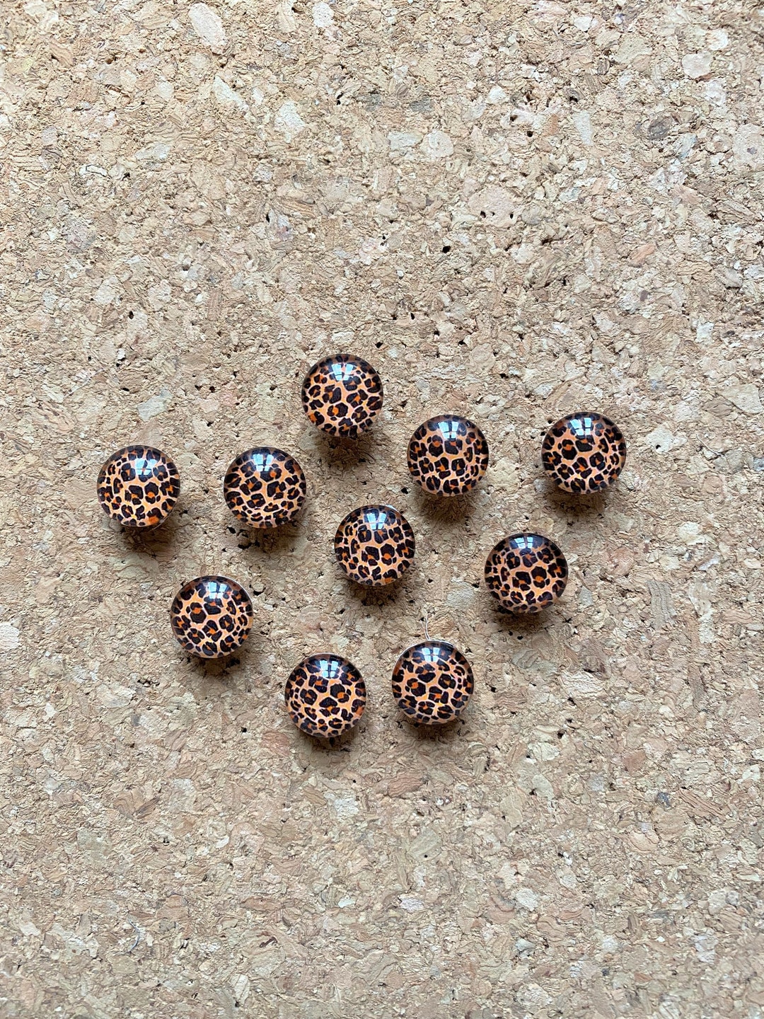 THUMBTACKS Leopard Print Thumbtacks Tacks Animal Print Tacks Small Gift