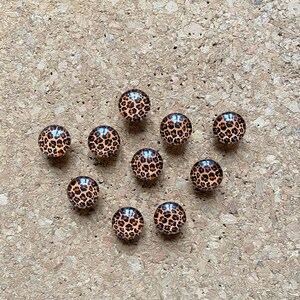 THUMBTACKS - Leopard Print Thumbtacks - Tacks - Animal Print Tacks - Small Gift - Leopard Decor - Leopard Lover