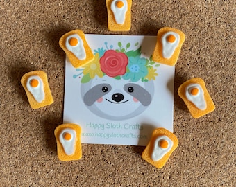 Egg and Toast Thumbtacks - Cute Thumbtacks - Food Thumbtacks
