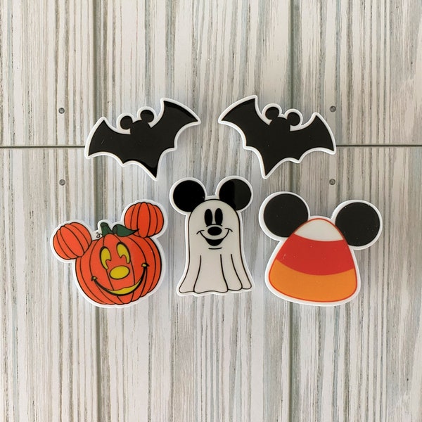 Halloween Magnets - Mickey Halloween - Ghost Magnets - Bat Magnets - October Decor - Mickey Decor - Mickey Lover - Halloween Stuff