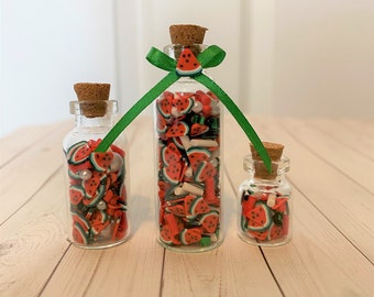 MINI Watermelon Jars - Tiered Tray Decor - Summer Decor - Summer Stuff - Watermelon Lover - Watermelon Stuff - Summer Gift