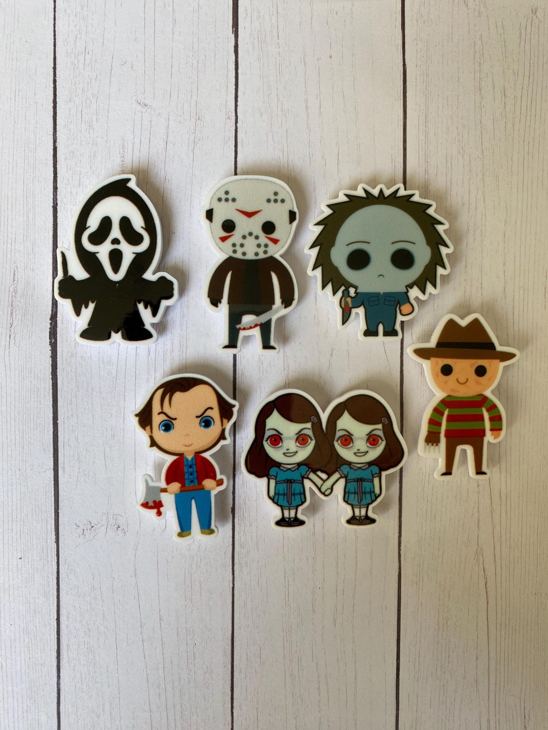 Halloween Movie Character Magnets: Scary Decor, Gift Set of 6 - Etsy