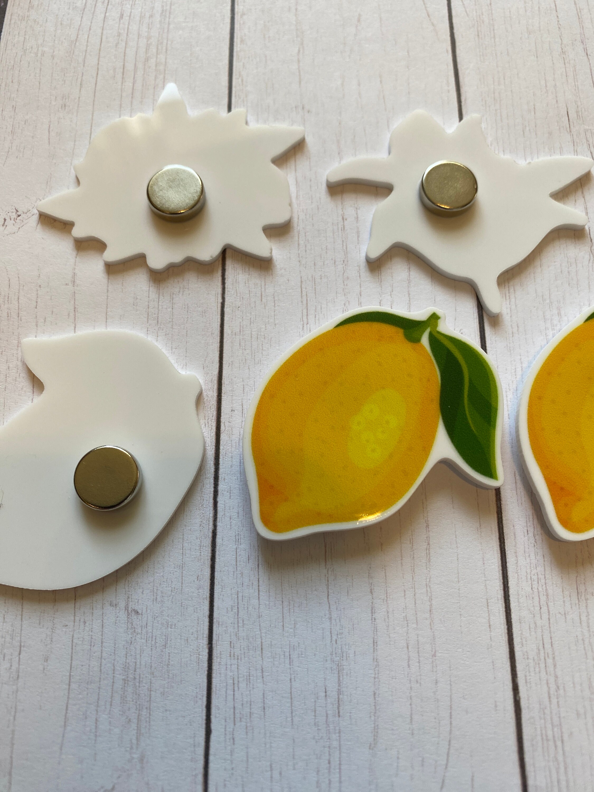 Lemon Magnets Lemon Magnets - Lemon Decor - Lemon Stuff - Summer Decor - Lemon Lover ...