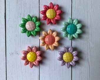 Spring Flower Magnets - Flower Magnets - Flower Decor - Flowers - Spring Decor - Spring Magnets