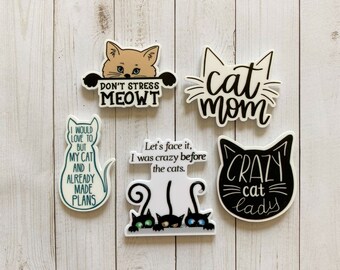 Cat Magnets - Cat Lover Gift - Crazy Cat Lady - Funny Cat Magnets - Cat Gift - Cat Mom - Fun Cat Gift - Small Gift - Friend Gift