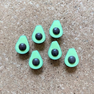 Avocado Thumbtacks - Fake Food Thumbtacks - Avocado Lover - Fun Gift - Small Gift - Faux Food Thumbtacks