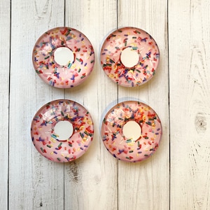 Donut Magnets - Donut Decor - Donut Stuff - Fake Food Magnets - Stocking Stuffer - Bakers Gift - Gifts Under 10 -
