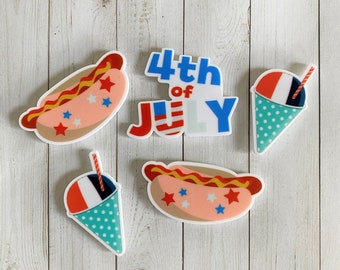 4th Of July Magnets - Holiday Magnets - Red, White And Blue Magnets - Fourth Of July Decor - 4th Of July Stuff -