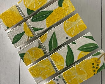 Lemon Clips - Chunky Clips - Lemon Decor - Summer Gift