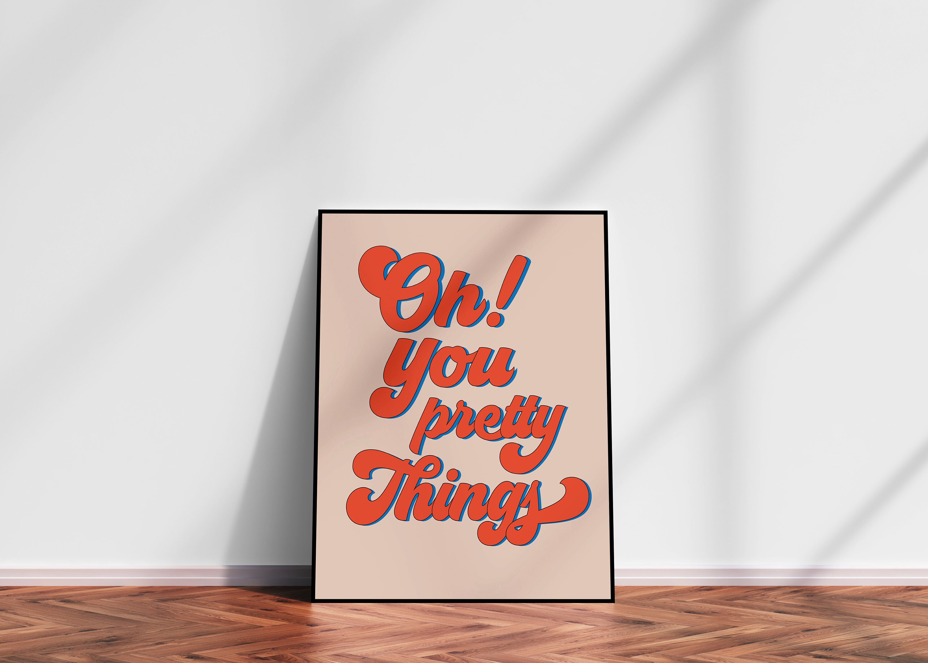 Oh You Pretty things David Bowie Lyric Print Print Etsy