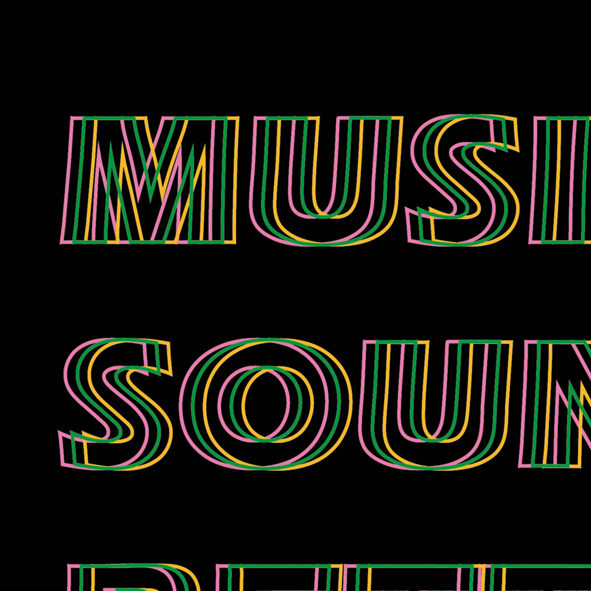 Music Sounds Better With You Black Retro Print Lyric Etsy