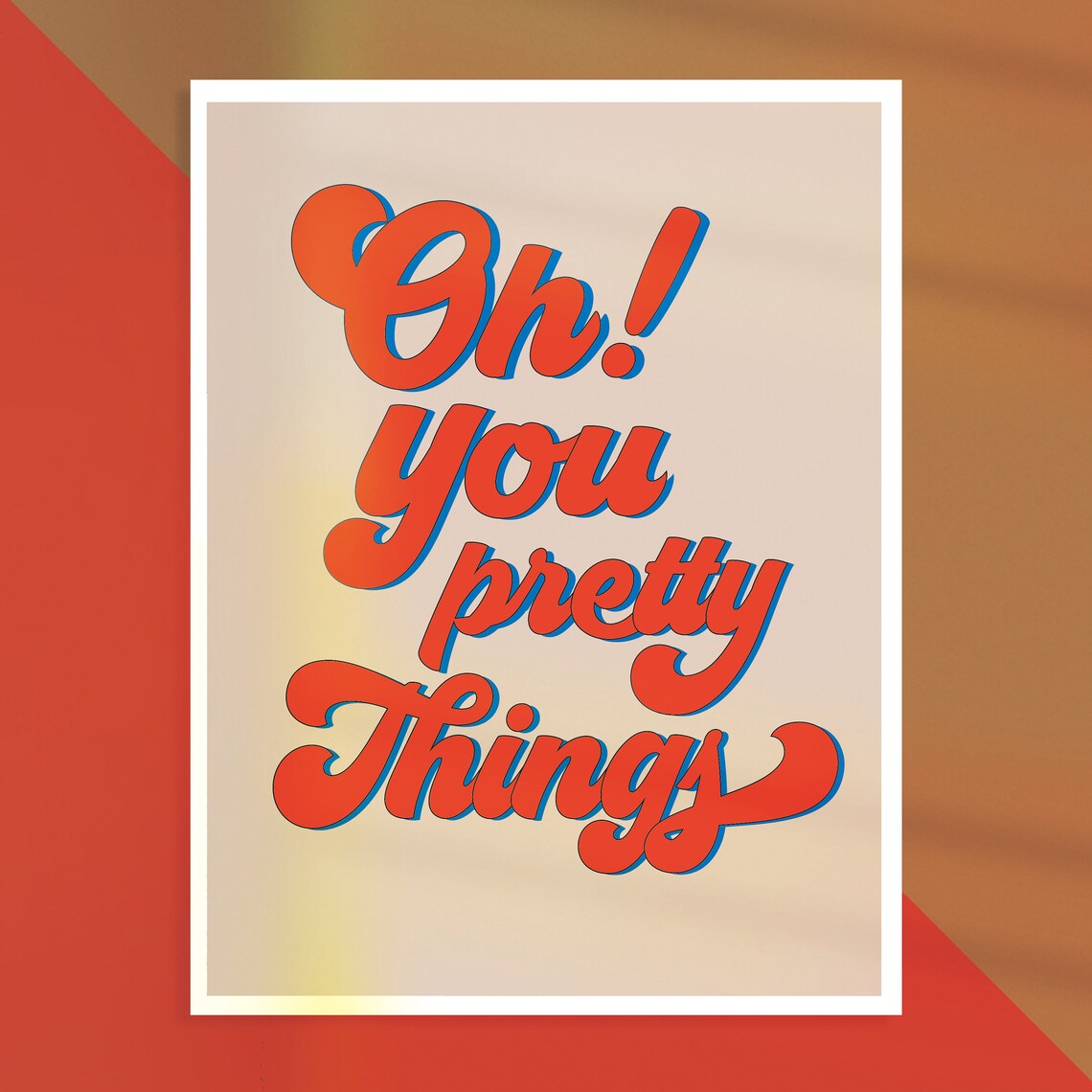 Oh You Pretty things David Bowie Lyric Print Print Etsy