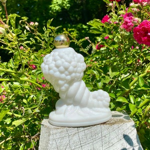 Vintage Avon Cornucopia perfume/cologne bottle, Milk glass bottle
