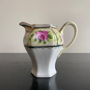 Antique Nippon creamer, Made in Japan, Blue maple leaf backstop