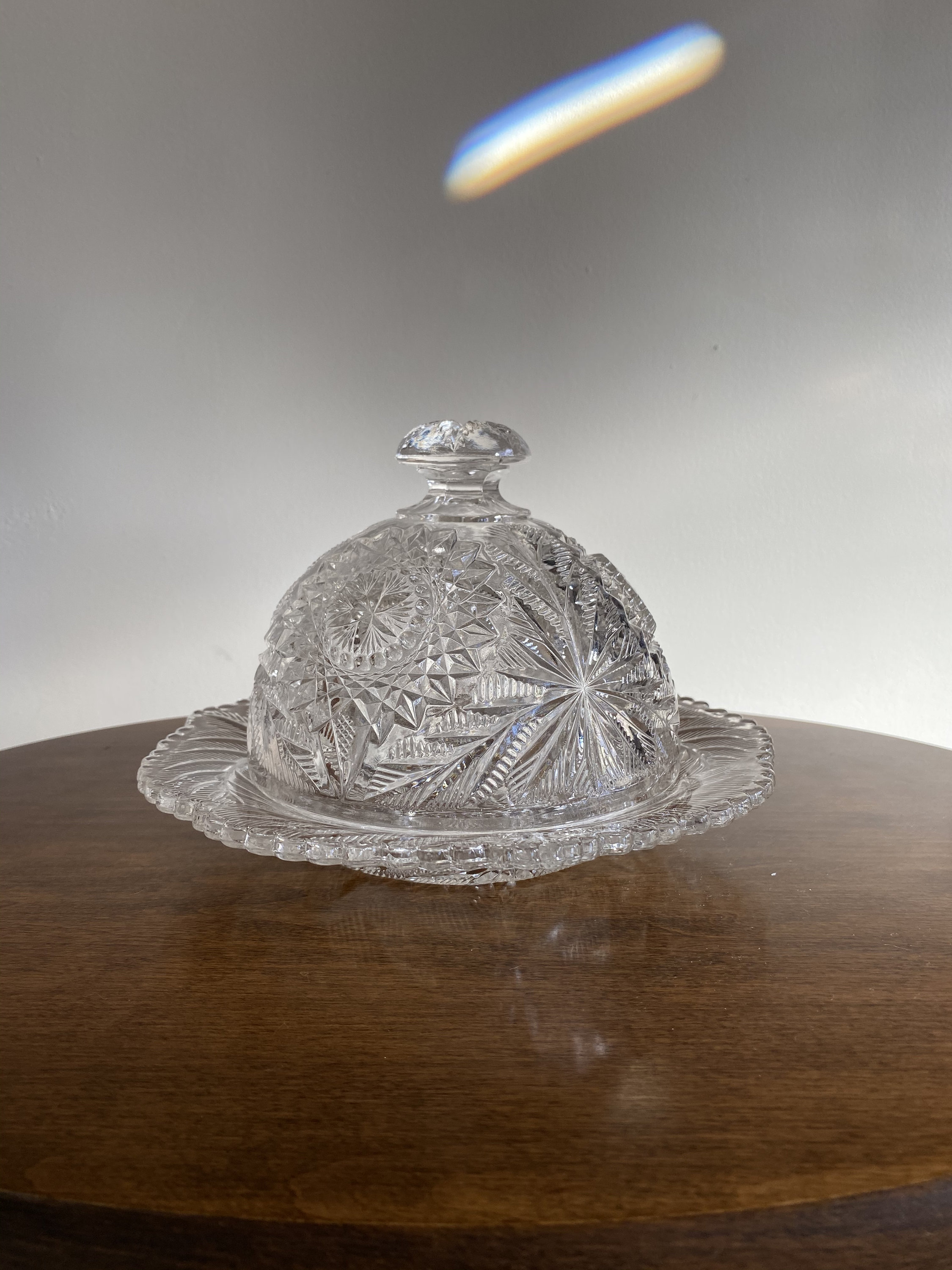 EAPG Clear Glass Domed Cheese/butter Dish Star Pattern Etsy